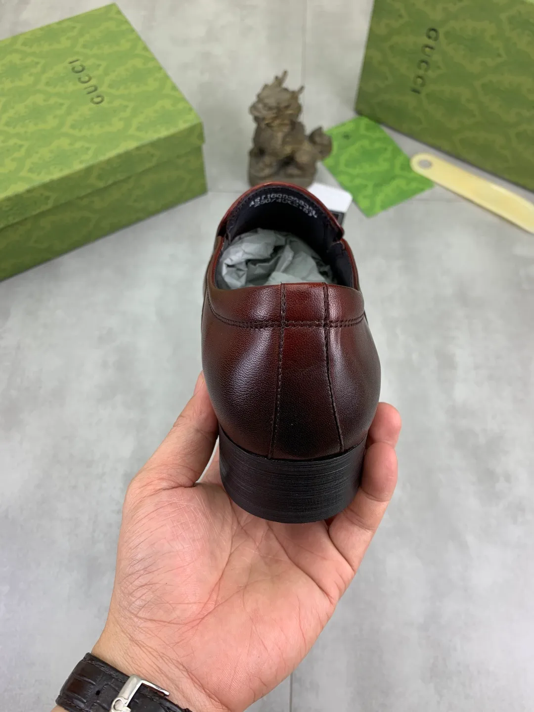 Men's Men's Shoes 💰P500 [New Style] 💰💎💎💎 [Gucci] GUCCI high-end men's formal business leather shoes, original order 1:1! Original imported high-end calfskin, original metal buckle, imported first-layer pigskin lining for feet, original high-end outsole, men's shoe size: 38-44